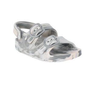 wonder nation Silver Marble Toddler Sandals with Buckles